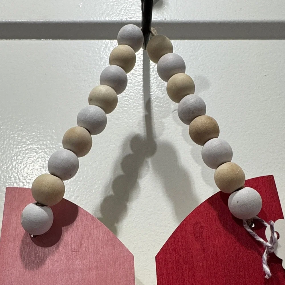 Handmade Pink and Red Heart Welcome Sign